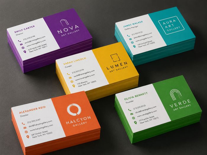Painted Edge business card example 2