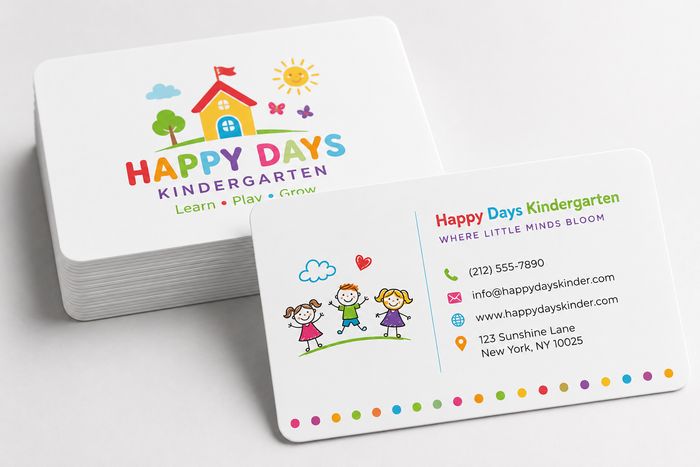 White Plastic business card example 3