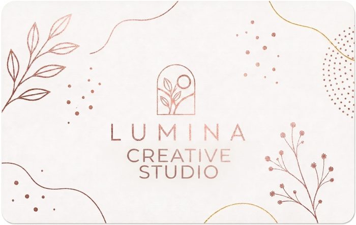Foil Highlights business card example 6