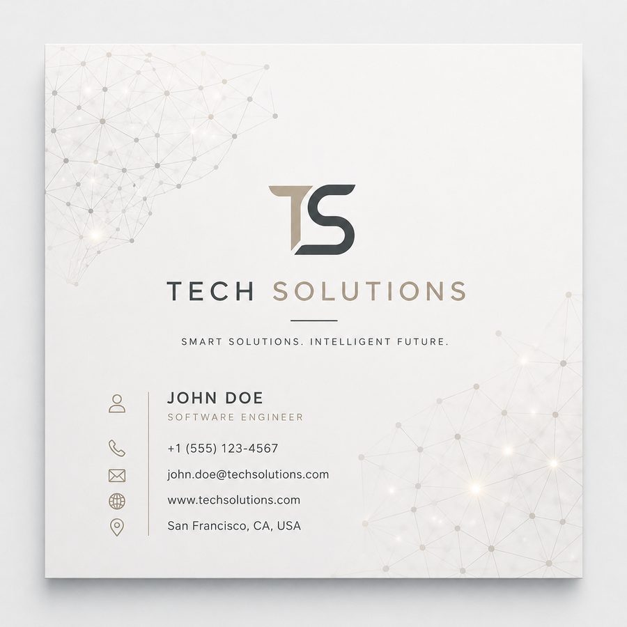 Square business card shape